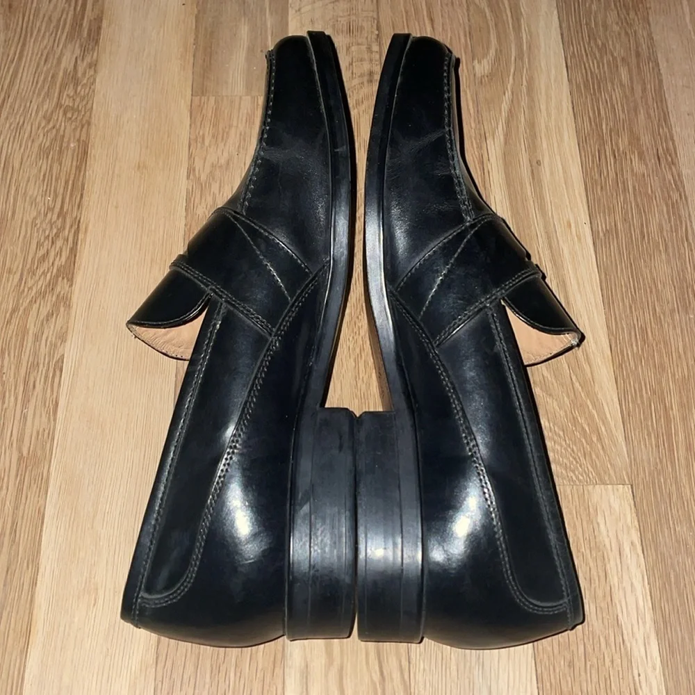 Bass‎ Flex Merger Black Leather Penny Loafers.  Size 9.